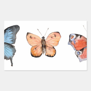 Sticker Rectangulaire Motif papillon
