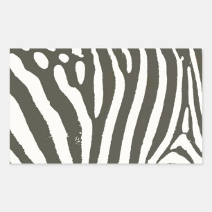 Sticker Rectangulaire Motif Poster de animal Zebra Stripe