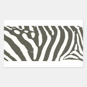 Sticker Rectangulaire Motif Poster de animal Zebra Stripe