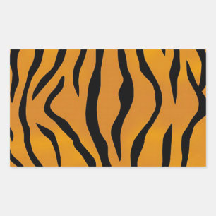 Sticker Rectangulaire Motif tigre rayé