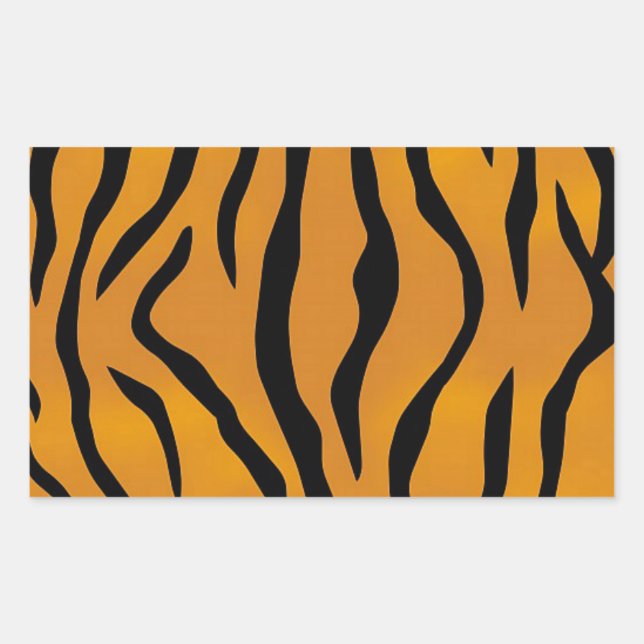 Sticker Rectangulaire Motif tigre rayé (Devant)