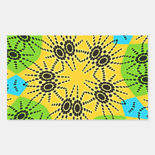 Sticker Rectangulaire Motif traditionnel élégant de l'araignée inspiré d