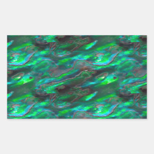 Sticker Rectangulaire Motif turquoise de photo de texture nacrée