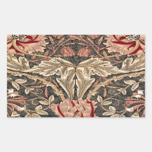 Sticker Rectangulaire Motif vintage de chèvrefeuille de William Morris
