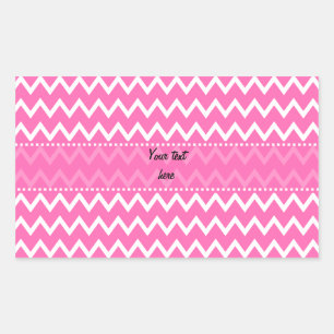 Sticker Rectangulaire Motif Zigzag rose chaud