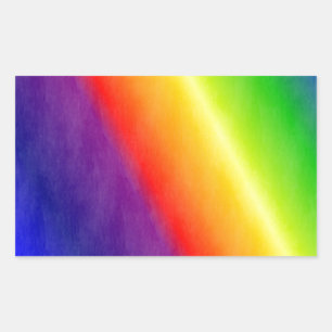 Sticker Rectangulaire Motifs arc-en-ciel