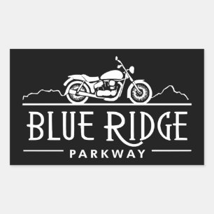 Sticker Rectangulaire Moto Blue Ridge Parkway