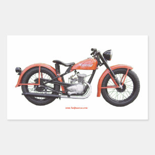 Sticker Rectangulaire Moto classique 125 HD_Texturisé
