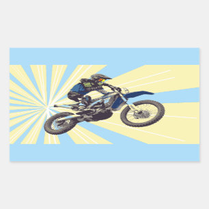 Sticker Rectangulaire Motocross