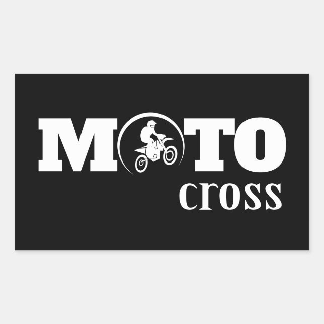 Sticker Rectangulaire Motocross (Devant)