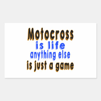 Sticker Rectangulaire Motocross est la vie tout le reste est juste un je