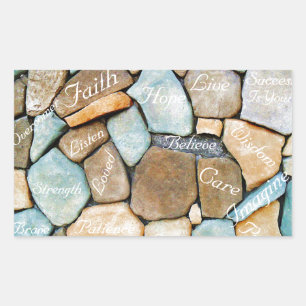 Sticker Rectangulaire Mots d'encouragement,Mots d'Espoir_