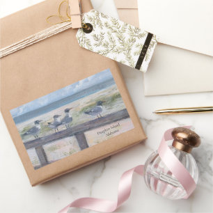 Sticker Rectangulaire Mouettes de l'île Dauphin