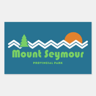 Sticker Rectangulaire Mount Seymour Provincial Park Rétro