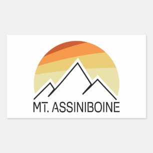 Sticker Rectangulaire Mt. Assiniboine Retro