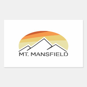 Sticker Rectangulaire Mt. Mansfield Rétro