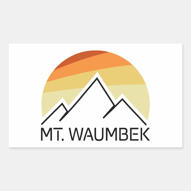 Sticker Rectangulaire Mt. Waumbek New Hampshire Retro (Devant)