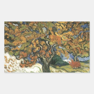 Sticker Rectangulaire Mulberry Tree par van Gogh