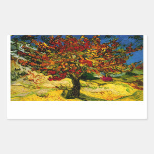 Sticker Rectangulaire Mulberry Tree Van Gogh Art