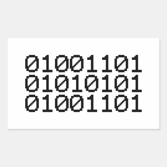 STICKER RECTANGULAIRE MUM BINAIRE (Devant)