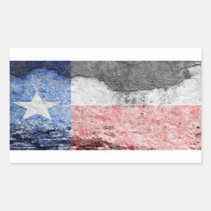 Sticker Rectangulaire mur de brique du drapeau texas