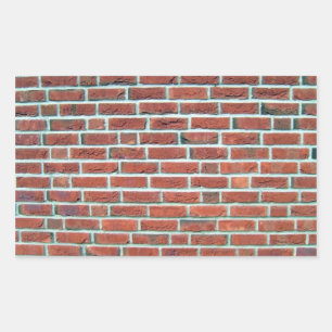 Sticker Rectangulaire Mur De Briques Rouge Moderne Et Texture De Ligne B