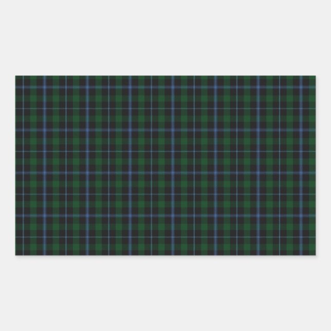 Sticker Rectangulaire Murray Clan Tartan (Devant)