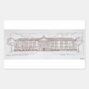 Sticker Rectangulaire Museo Thyssen-Bornemisza   Madrid, Espagne