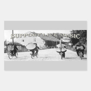 Sticker Rectangulaire Musique en direct de soutien