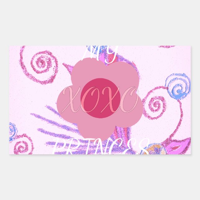Sticker Rectangulaire My Little Princess : Baby Pink Vector Inspirationa (Devant)