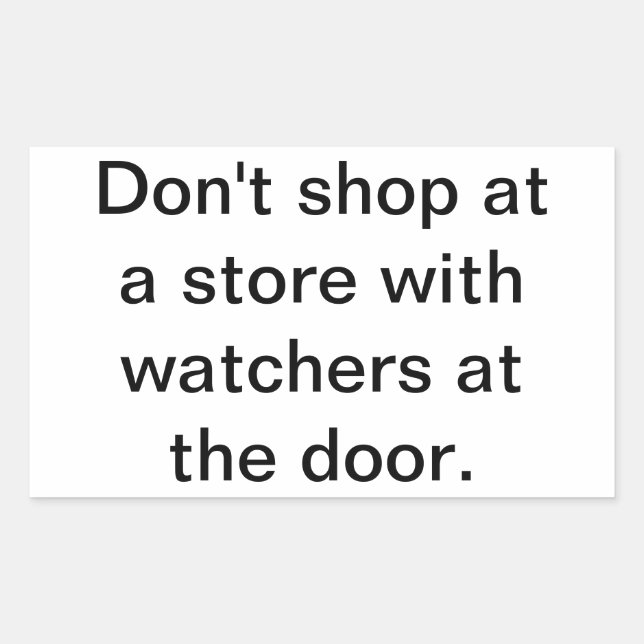 Sticker Rectangulaire N'achetez Pas Dans Des Magasins Flippants Hankamer (Devant)