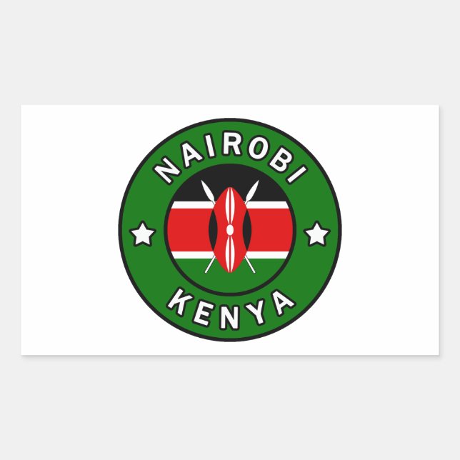 Sticker Rectangulaire Nairobi Kenya (Devant)