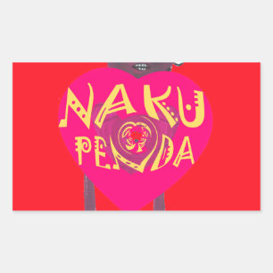 Sticker Rectangulaire Nakupenda Love Art - Swahili Heart Design