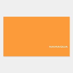 Sticker Rectangulaire Namaqua orange nom de la couleur