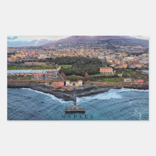 Sticker Rectangulaire Naples Italie (Devant)