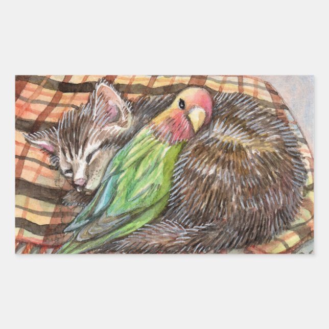 Sticker Rectangulaire Napping Buddy (Devant)
