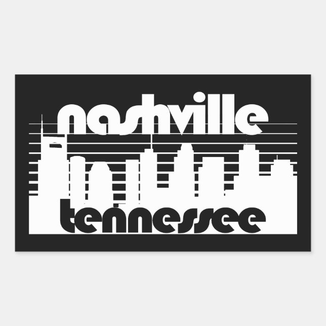 Sticker Rectangulaire Nashville Tennessee (Devant)