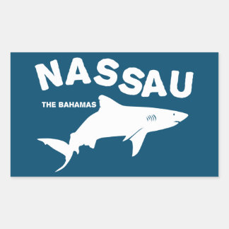 Sticker Rectangulaire Nassau - Les Bahamas Shark Diving T-Shirt