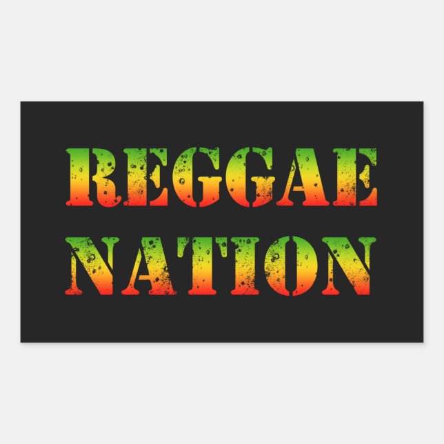 Sticker Rectangulaire Nation reggae (Devant)