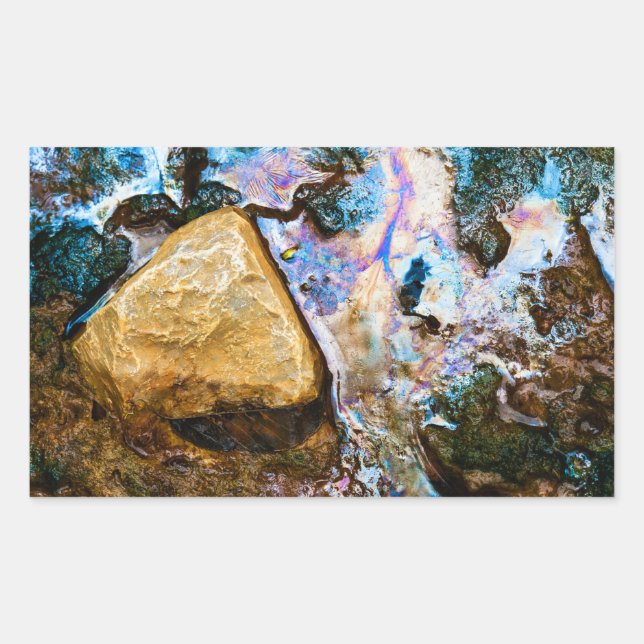 Sticker Rectangulaire nature abstraite eau morte (Devant)