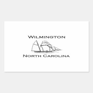 Sticker Rectangulaire Navire grand Wilmington North Carolina