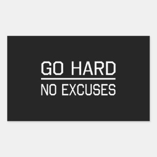 Sticker Rectangulaire Ne faites pas d'excuses