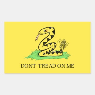 Sticker Rectangulaire Ne la touchez pas ! ! (Gadsden Dont Tread on Me)