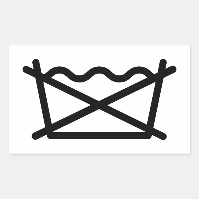 STICKER RECTANGULAIRE NE LAVEZ PAS ! (Devant)