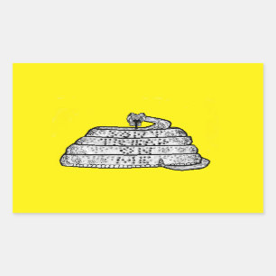 Sticker Rectangulaire Ne marchez pas sur moi l'autocollant