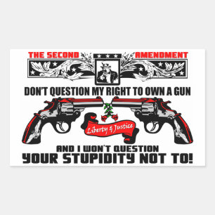 Sticker Rectangulaire Ne mets pas en doute mon droit