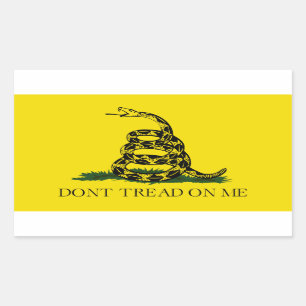 Sticker Rectangulaire Ne pas foutre sur moi Gadsden drapeau américain