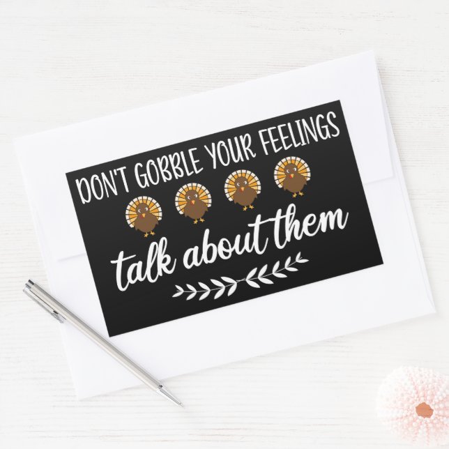 Sticker Rectangulaire Ne pas froisser vos sentiments amusants Puns d'act (Enveloppe)