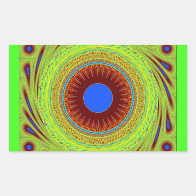 Sticker Rectangulaire Ne vous inquiétez pas d'être heureux d'impression  (Devant)