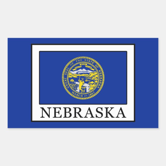 Sticker Rectangulaire Nebraska (Devant)